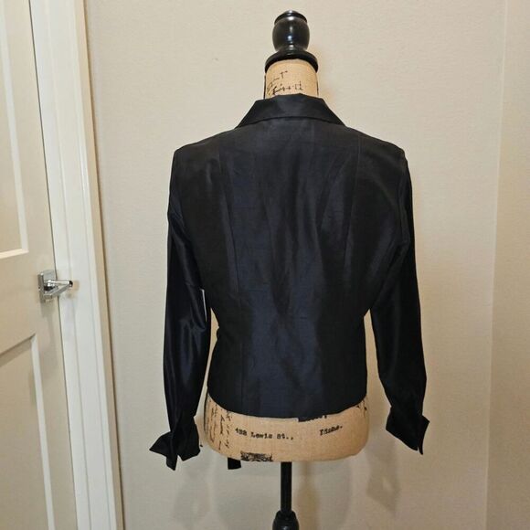 NWT Kate Hill Silk Long Sleeve Wrap Shirt Size 10P - Picture 5 of 8